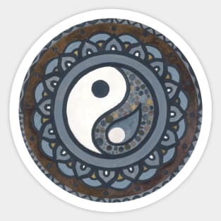 Mandala Yin and Yang, variant 2 Sticker